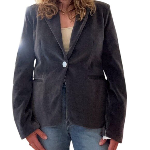 Hipchik Couture Rhinestone Dark Gray Skull Blazer –  Size 8 NWT - Picture 12 of 13